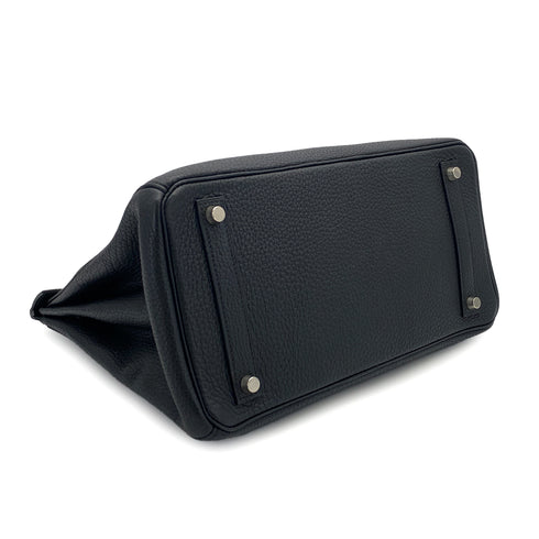 HERMES HAUT A COURROIES 32 BLACK TOGO HAND BAG 2003 SQUARE G PALLADIUM HARDWARE 90312516