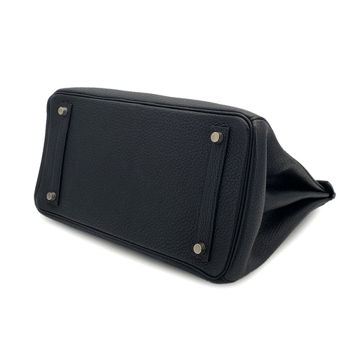 HERMES HAUT A COURROIES 32 BLACK TOGO HAND BAG 2003 SQUARE G PALLADIUM HARDWARE 90312516