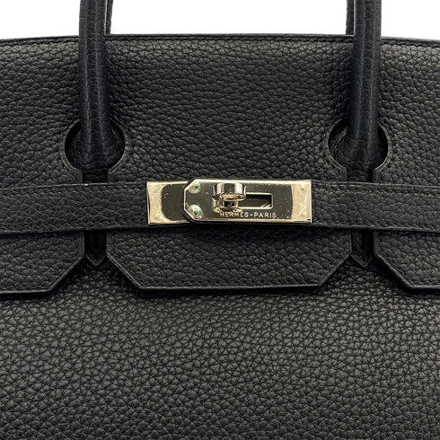 HERMES HAUT A COURROIES 32 BLACK TOGO HAND BAG 2003 SQUARE G PALLADIUM HARDWARE 90312516