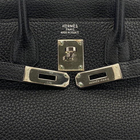 HERMES HAUT A COURROIES 32 BLACK TOGO HAND BAG 2003 SQUARE G PALLADIUM HARDWARE 90312516