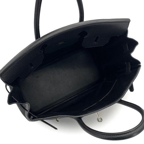HERMES HAUT A COURROIES 32 BLACK TOGO HAND BAG 2003 SQUARE G PALLADIUM HARDWARE 90312516
