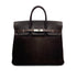 HERMES HAUT A COURROIES 32 EBENE VEAU TROIKA EVERCALF HAND BAG 2008 SQUARE L PALLADIUM HARDWARE 90311817