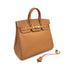 HERMES HAUT A COURROIES 32 NATUREL COUCHEVEL HAND BAG 1998 SQUARE B GOLD HARDWARE 90312522