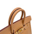 HERMES HAUT A COURROIES 32 NATUREL COUCHEVEL HAND BAG 1998 SQUARE B GOLD HARDWARE 90312522