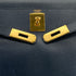 HERMES KELLY 28 RETOURNE BLUE INDIGO COUCHEVEL HAND SHOULDER BAG 1994 CIRCLE X GOLD HARDWARE 90311963