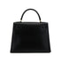HERMES KELLY 28 SELLIER BLACK BOXCALF HAND BAG 1974 CIRCLE D GOLD HARDWRE 90312613
