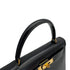 HERMES KELLY 28 SELLIER BLACK BOXCALF HAND BAG 1974 CIRCLE D GOLD HARDWRE 90312613