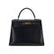 HERMES KELLY 28 SELLIER BLUE INDIGO BOXCALF HAND BAG 1981 CIRCLE K GOLD HARDWRE 90312517