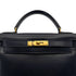 HERMES KELLY 28 SELLIER BLUE INDIGO BOXCALF HAND BAG 1981 CIRCLE K GOLD HARDWRE 90312517