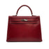 HERMES KELLY 35 SELLIER ROUGE H LISSE HAND BAG 2001 SQUARE E GOLD HARDWARE 90312520