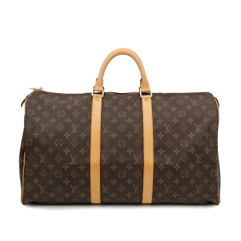 LOUIS VUITTON MONOGRAM KEEPALL 50 LUGGAGE BROWN M41426 90311985