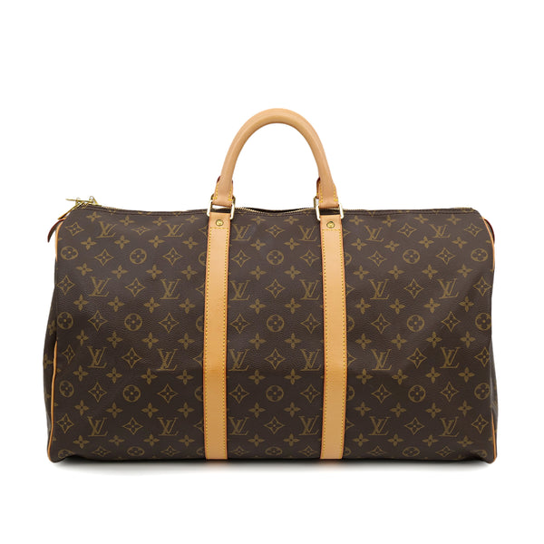 LOUIS VUITTON MONOGRAM KEEPALL 50 LUGGAGE BROWN M41426 90311985