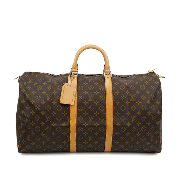 LOUIS VUITTON MONOGRAM KEEPALL 55 LUGGAGE BROWN M41424 90311964
