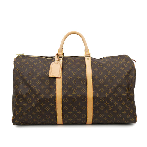 LOUIS VUITTON MONOGRAM KEEPALL 55 LUGGAGE BROWN M41424 90311969