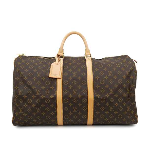 LOUIS VUITTON MONOGRAM KEEPALL 55 LUGGAGE BROWN M41424 90311969