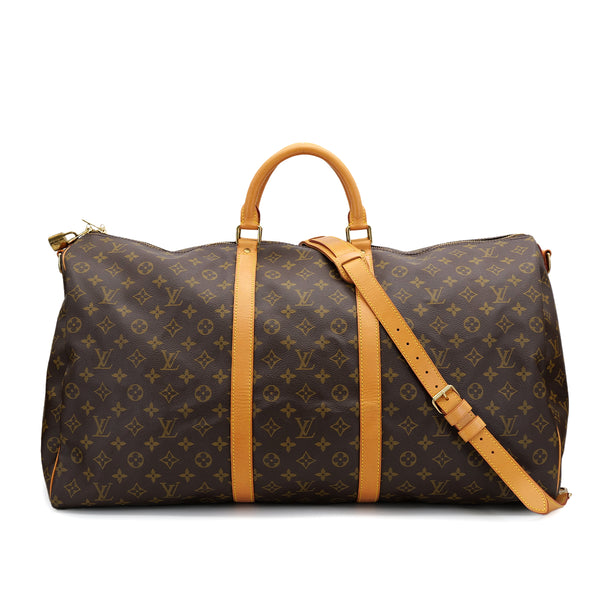 LOUIS VUITTON MONOGRAM KEEPALL BANDOULIERE 60 LUGGAGE BROWN M41412 90311958