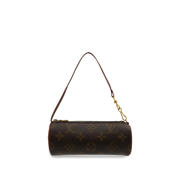 LOUIS VUITTON MONOGRAM PAPILLON POACH HAND BAG BROWN 90313337