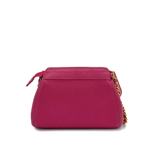 VINTAGE CHANEL BIG COCO CHAIN SHOULDER BAG PINK CAVIAR SKIN GOLD HARDWARE 90311895