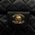 VINTAGE CHANEL CLASSIC FLAP MEDIUM CHAIN SHOULDER BAG BLACK LAMB SKIN GOLD HARDWARE 90311890
