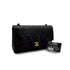 VINTAGE CHANEL CLASSIC FLAP MEDIUM CHAIN SHOULDER BAG BLACK LAMB SKIN GOLD HARDWARE 90311890