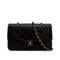 VINTAGE CHANEL DIANA SMALL CHAIN SHOULDER BAG BLACK LAMB SKIN GOLD HARDWARE 90241781