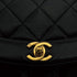 VINTAGE CHANEL DIANA SMALL CHAIN SHOULDER BAG BLACK LAMB SKIN GOLD HARDWARE 90241781