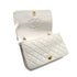 VINTAGE CHANEL FULL FLAP CHAIN SHOULDER BAG WHITE LAMB SKIN GOLD HARDWARE 90311832
