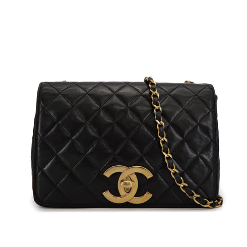 VINTAGE CHANEL MATELASSE BIG COCO CHAIN SHOULDER BAG LAMB SKIN GOLD HARDWARE 90311049 - PURPOSE