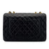 VINTAGE CHANEL MAXI MATELASSE 34 CHAIN SHOULDER BAG BLACK LAMB SKIN GOLD HARDWARE 90311893