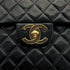 VINTAGE CHANEL MAXI MATELASSE 34 CHAIN SHOULDER BAG BLACK LAMB SKIN GOLD HARDWARE 90311893