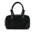 VINTAGE CHANEL CAMBON LINE HAND BAG BLACK LEATHER SILVER HARDWARE 90312942