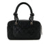 VINTAGE CHANEL CAMBON LINE HAND BAG BLACK LEATHER SILVER HARDWARE 90312942