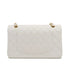 VINTAGE CHANEL CLASSIC FLAP MEDIUM CHAIN SHOULDER BAG WHITE CAVIAR SKIN GOLD HARDWARE 90312941