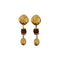 VINTAGE CHANEL EARRINGS MADEMOISELLE LOGO GOLD ACCESSORY 90313290