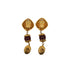 VINTAGE CHANEL EARRINGS MADEMOISELLE LOGO GOLD ACCESSORY 90313290