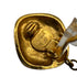 VINTAGE CHANEL EARRINGS MADEMOISELLE LOGO GOLD ACCESSORY 90313290