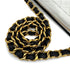 VINTAGE CHANEL MATELASSE LOGO CHAIN SHOULDER BAG WHITE BLACK LAMB SKIN GOLD HARDWARE 90312604
