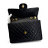 VINTAGE CHANEL MAXI MATELASSE 34 CHAIN SHOULDER BAG BLACK LAMB SKIN GOLD HARDWARE 90311888