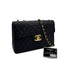 VINTAGE CHANEL MAXI MATELASSE 34 CHAIN SHOULDER BAG BLACK LAMB SKIN GOLD HARDWARE 90311888