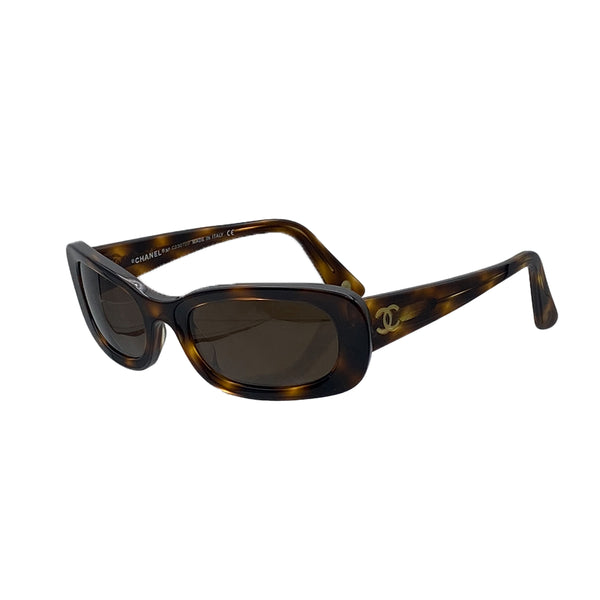 VINTAGE CHANEL SUNGLASSES COCOMARK TORTOISESHELL BROWN EYEWEAR 90312602