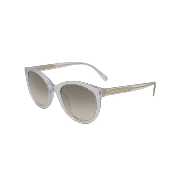 VINTAGE CHANEL SUNGLASSES LOGO GLITTER CLEAR EYEWEAR 90311989