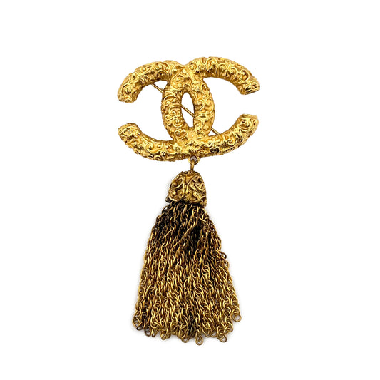 CHANEL VINTAGE BROOCH COCOMARK FRINGE ACCESSORY 93A 90207771