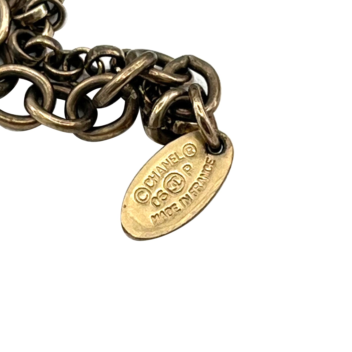 CHANEL VINTAGE NECKLACE HEART MOTIF CAMELLIA ACCESSORY 06P 90208979