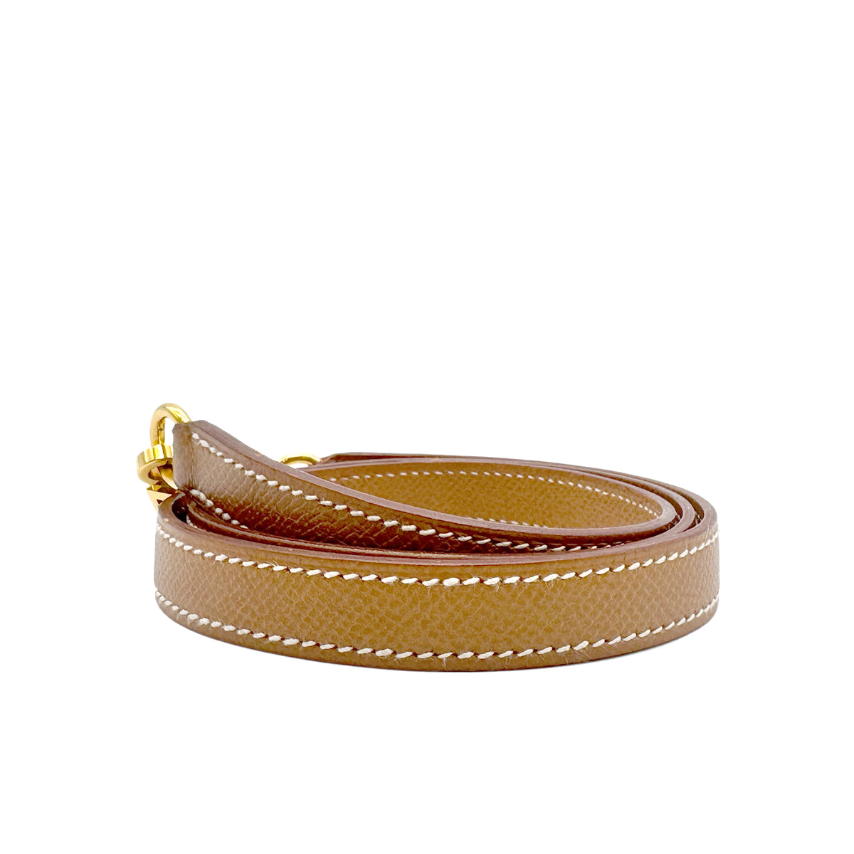 HERMES KELLY BOLIDE GOLD COURCHEVEL SHOULDER STRAP GHW 90221693