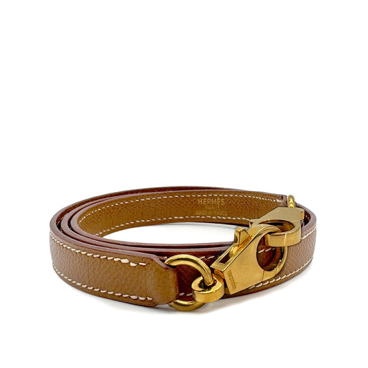 HERMES KELLY BOLIDE GOLD COURCHEVEL SHOULDER STRAP GHW 90222774