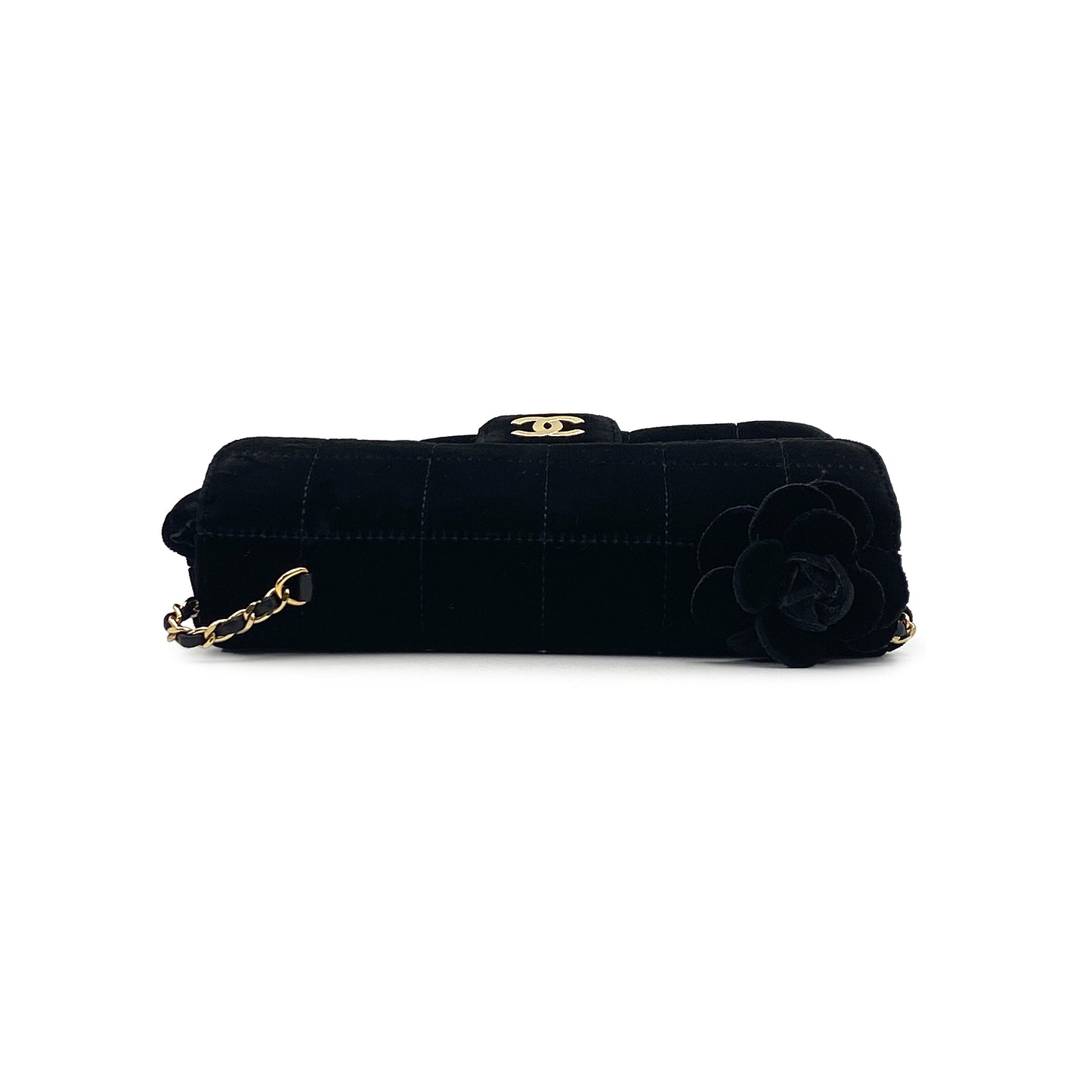 CHANEL VINTAGE MINI CHOCOLATE BAR BLACK VELOR 90225296