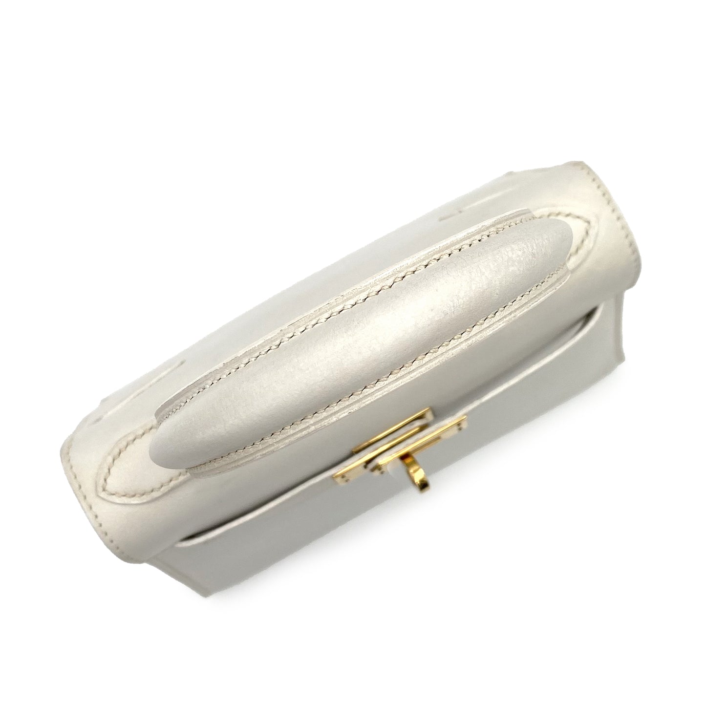 HERMES MINI KELLY 20 WHITE GRAINE HAND SHOULDER BAG 〇O 90227517