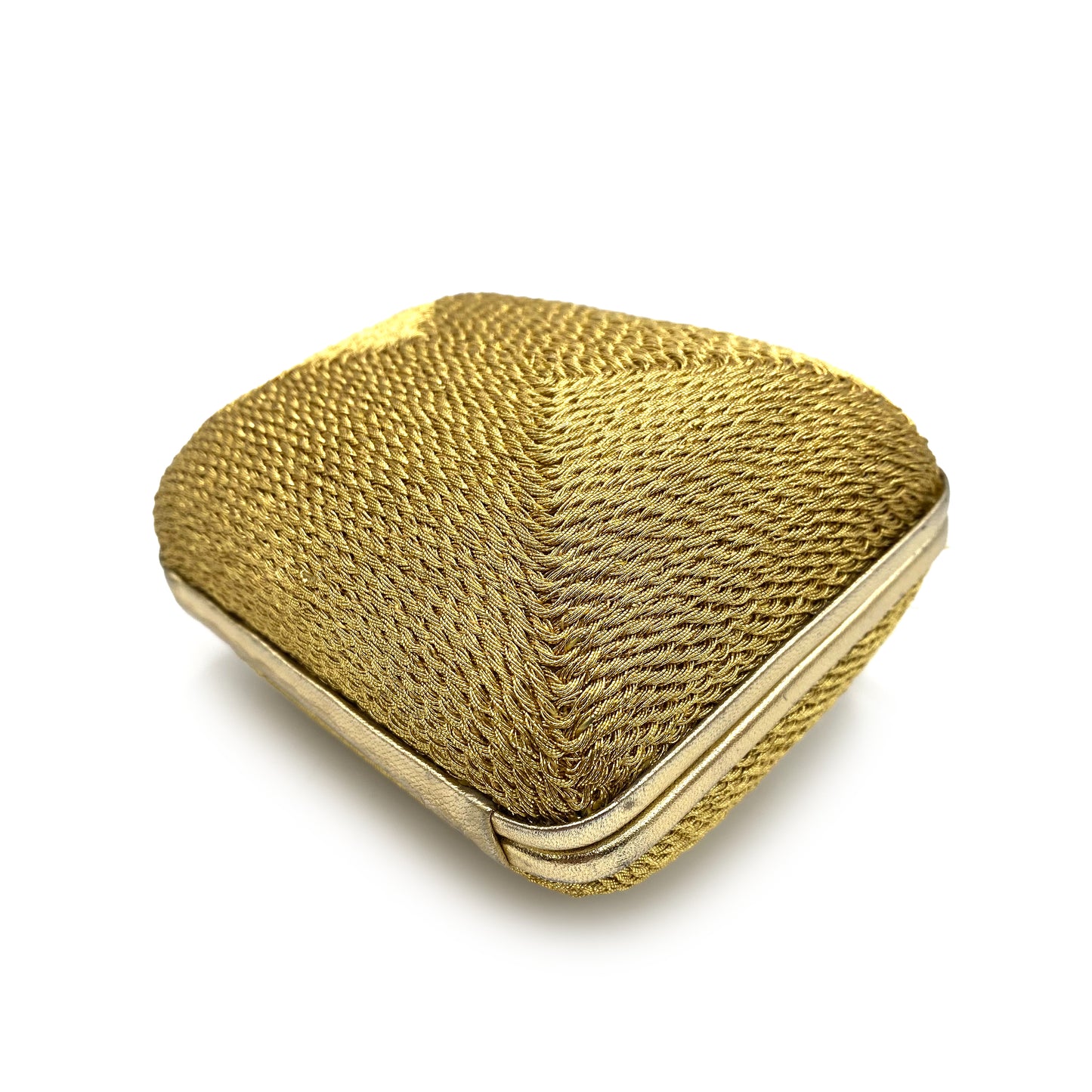CHANEL VINTAGE PARTY CHAIN HAND SHOULDER BAG GOLD RAFFIA 90230401
