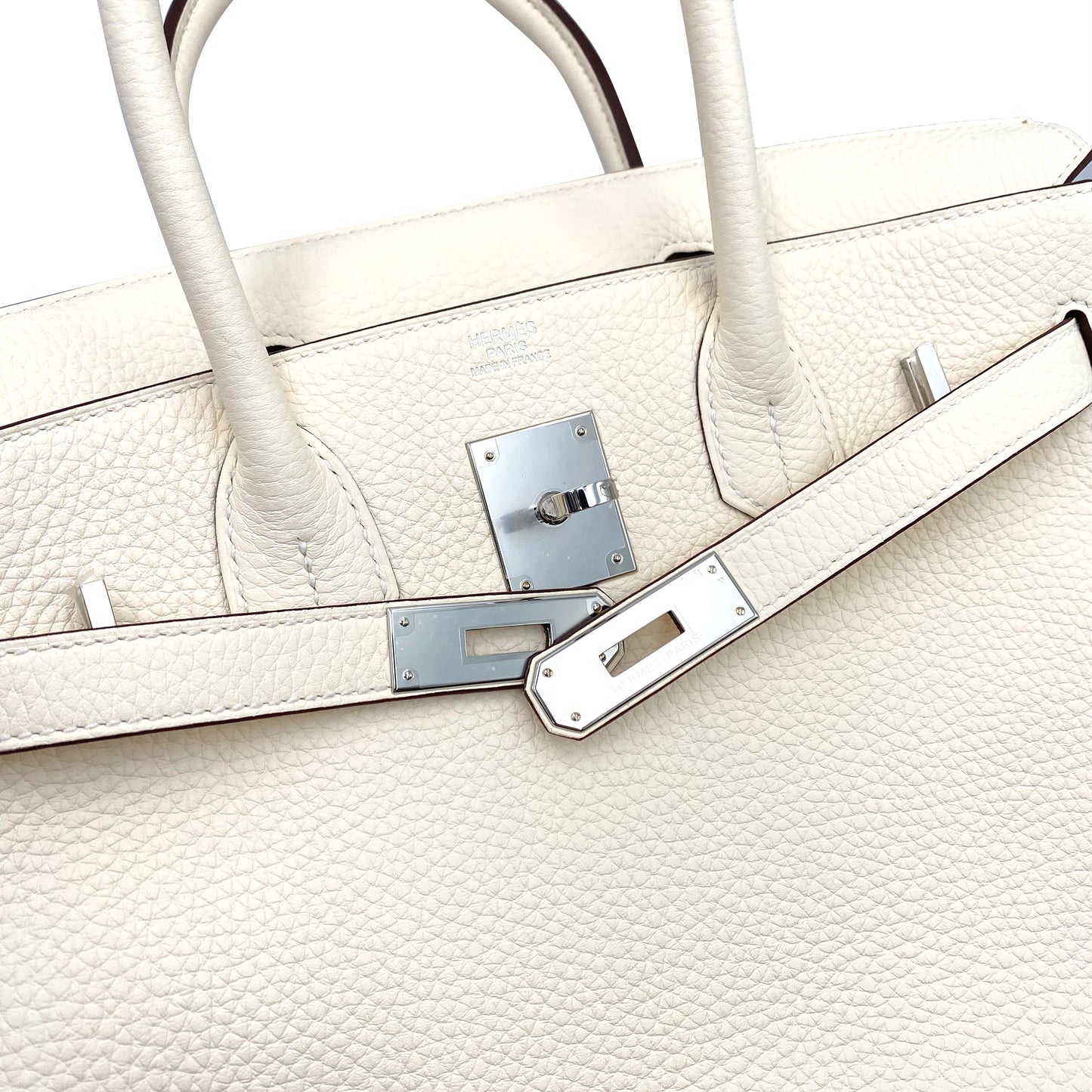 HERMES BIRKIN 30 NATA TAURILLON CLEMENCE HAND BAG U SHW 90230748