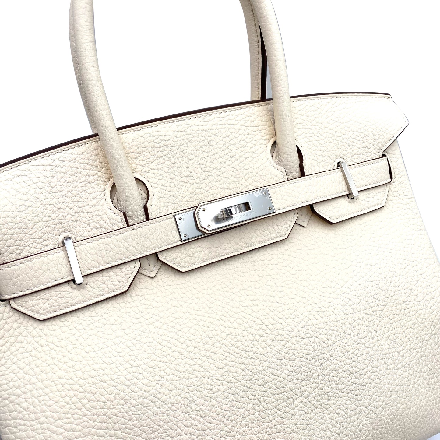 HERMES BIRKIN 30 NATA TAURILLON CLEMENCE HAND BAG U SHW 90230748